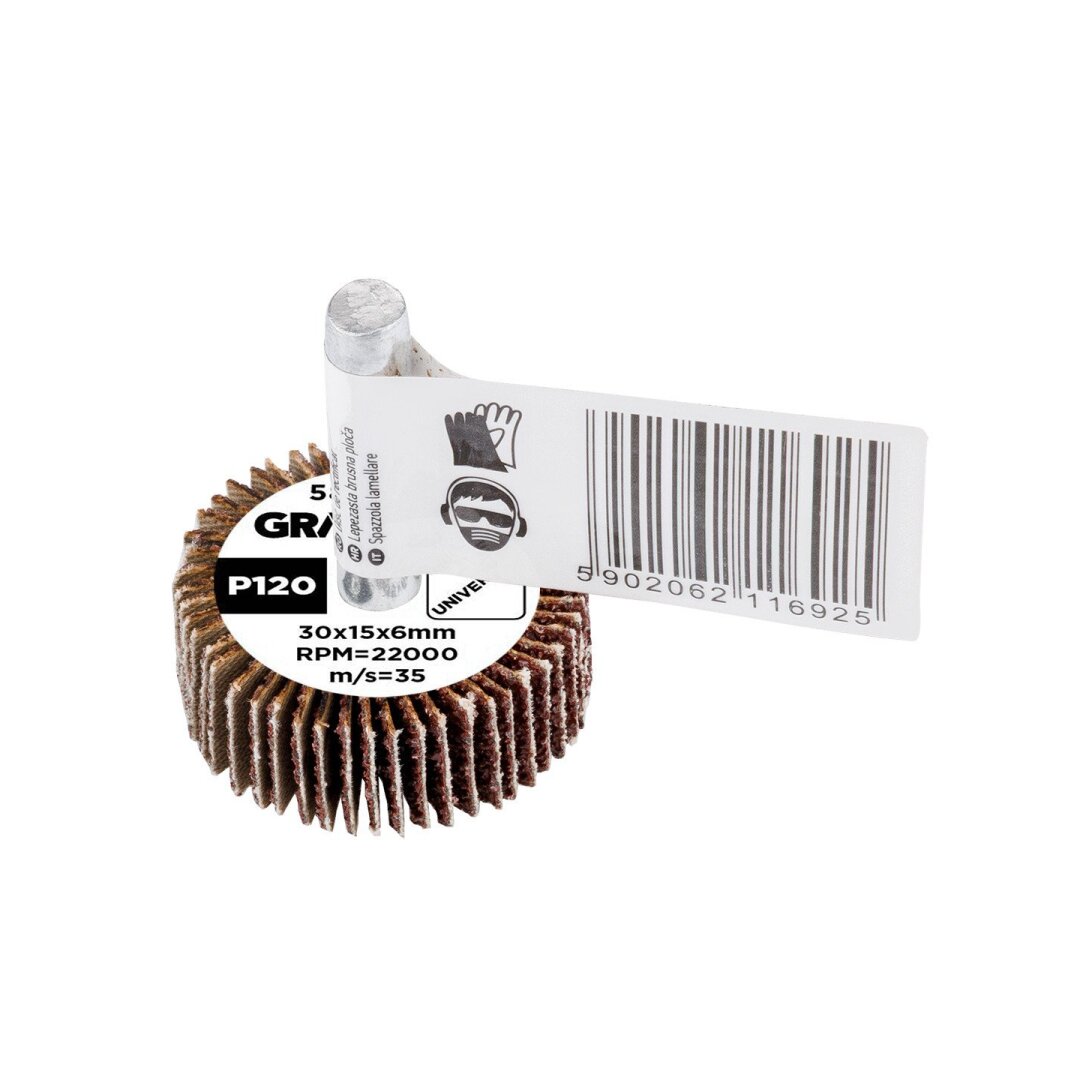 Šlifavimo popierius 30 x 15 x 6 mm, P120 1