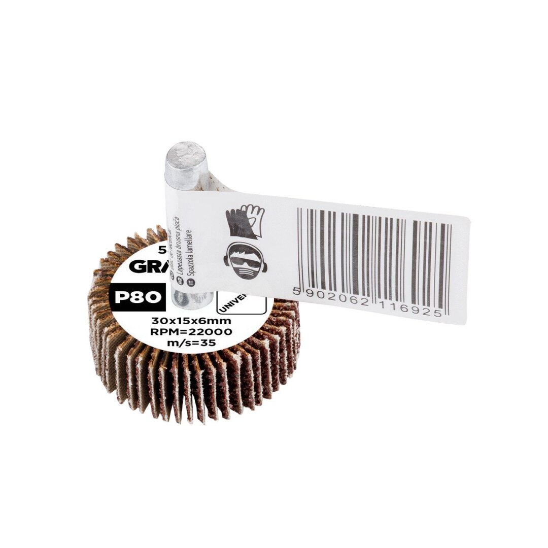 Šlifavimo popierius 30 x 15 x 6 mm, p80 1