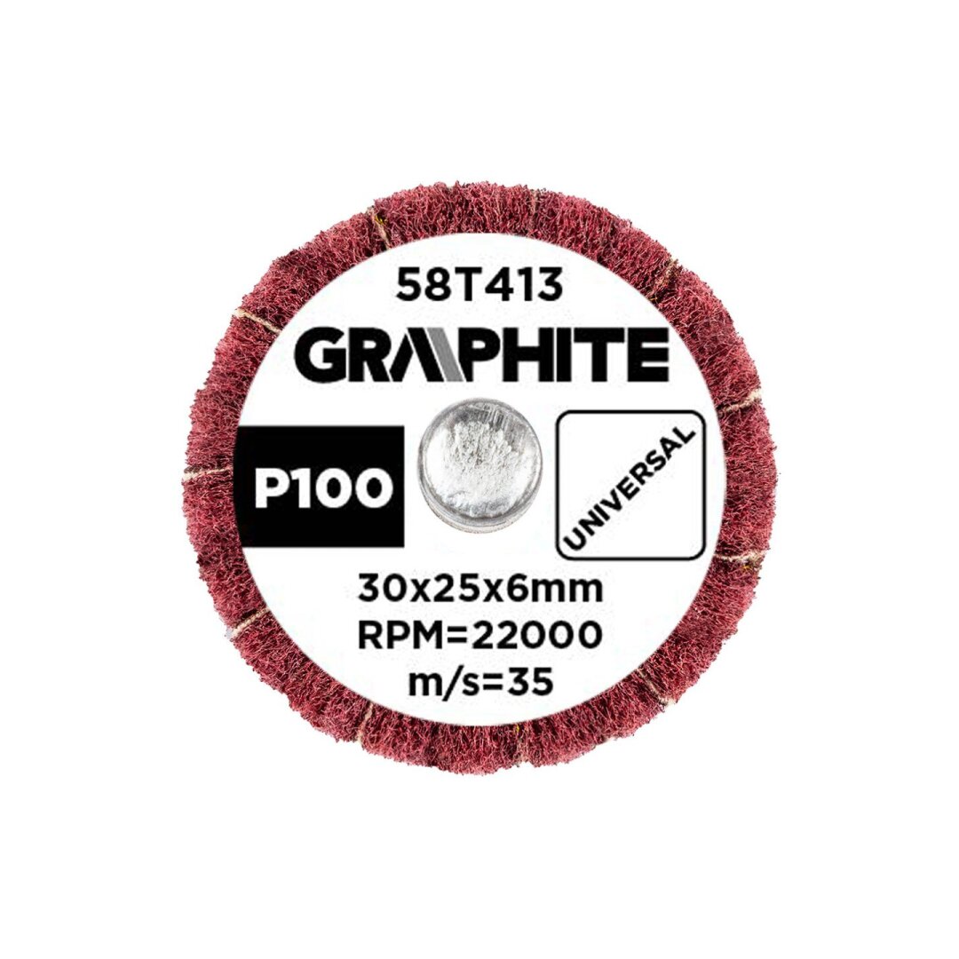 Šlifavimo popierius 30 x 25 x 6 mm, P100 2