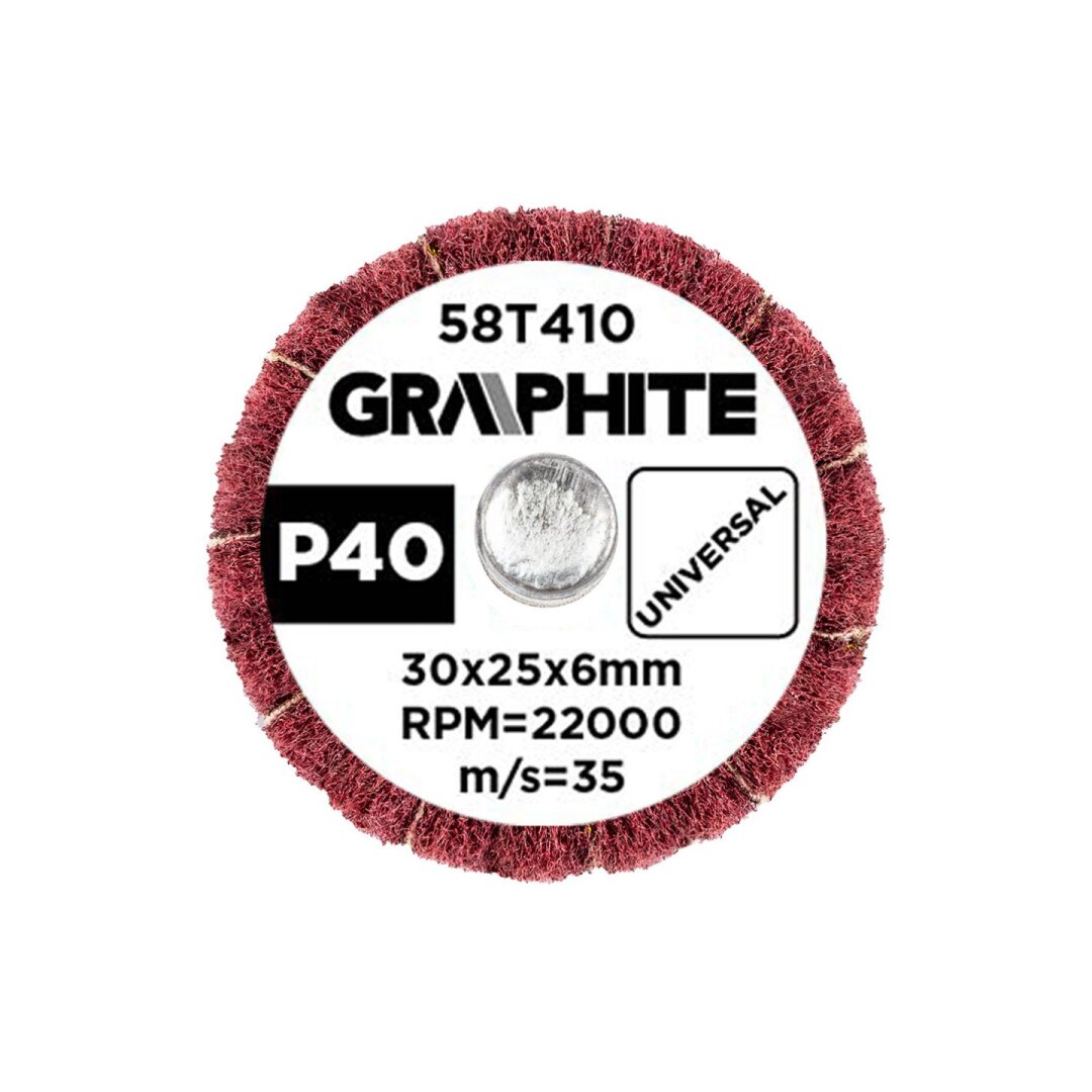 Šlifavimo popierius 30 x 25 x 6 mm, p40 2