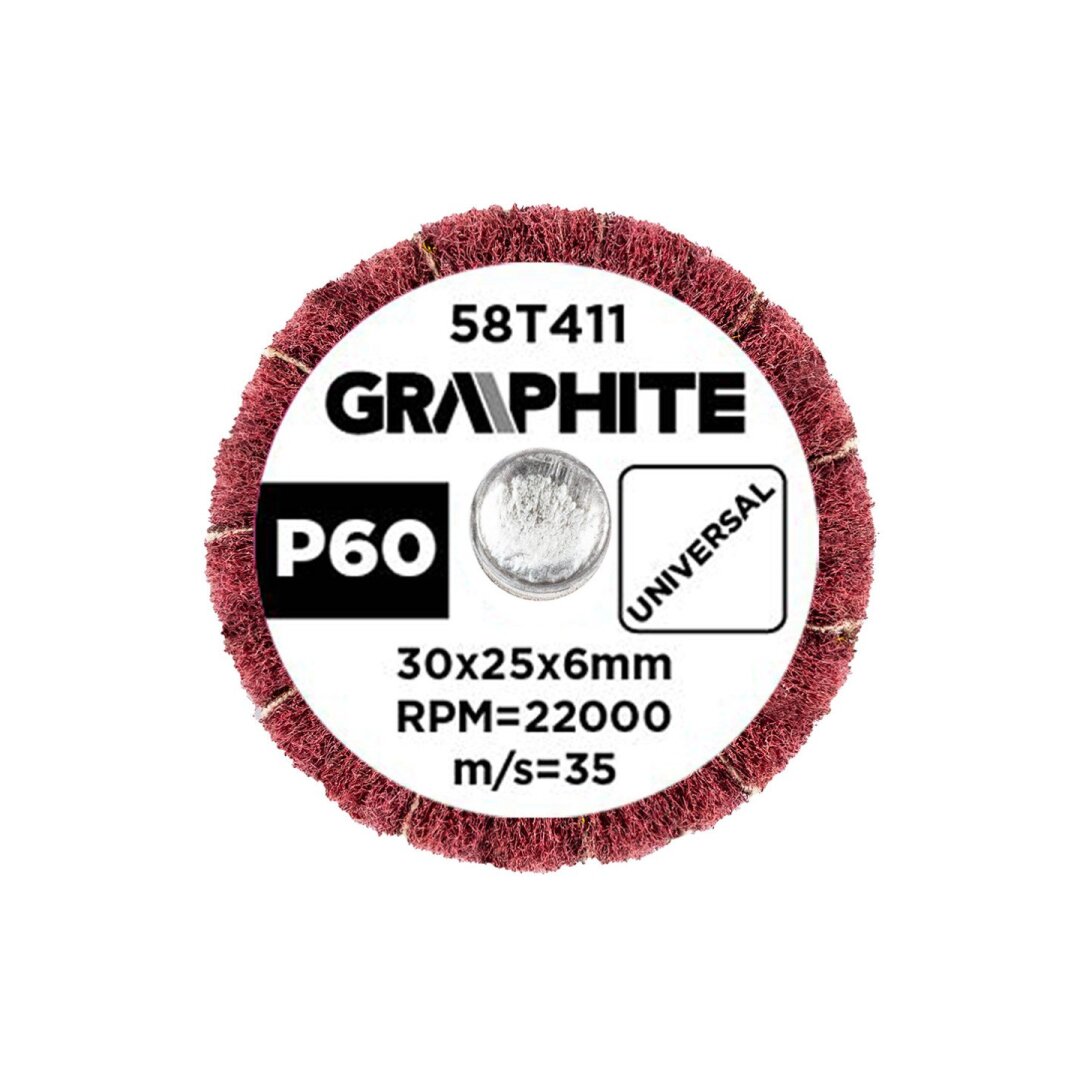 Šlifavimo popierius 30 x 25 x 6 mm, p60 2