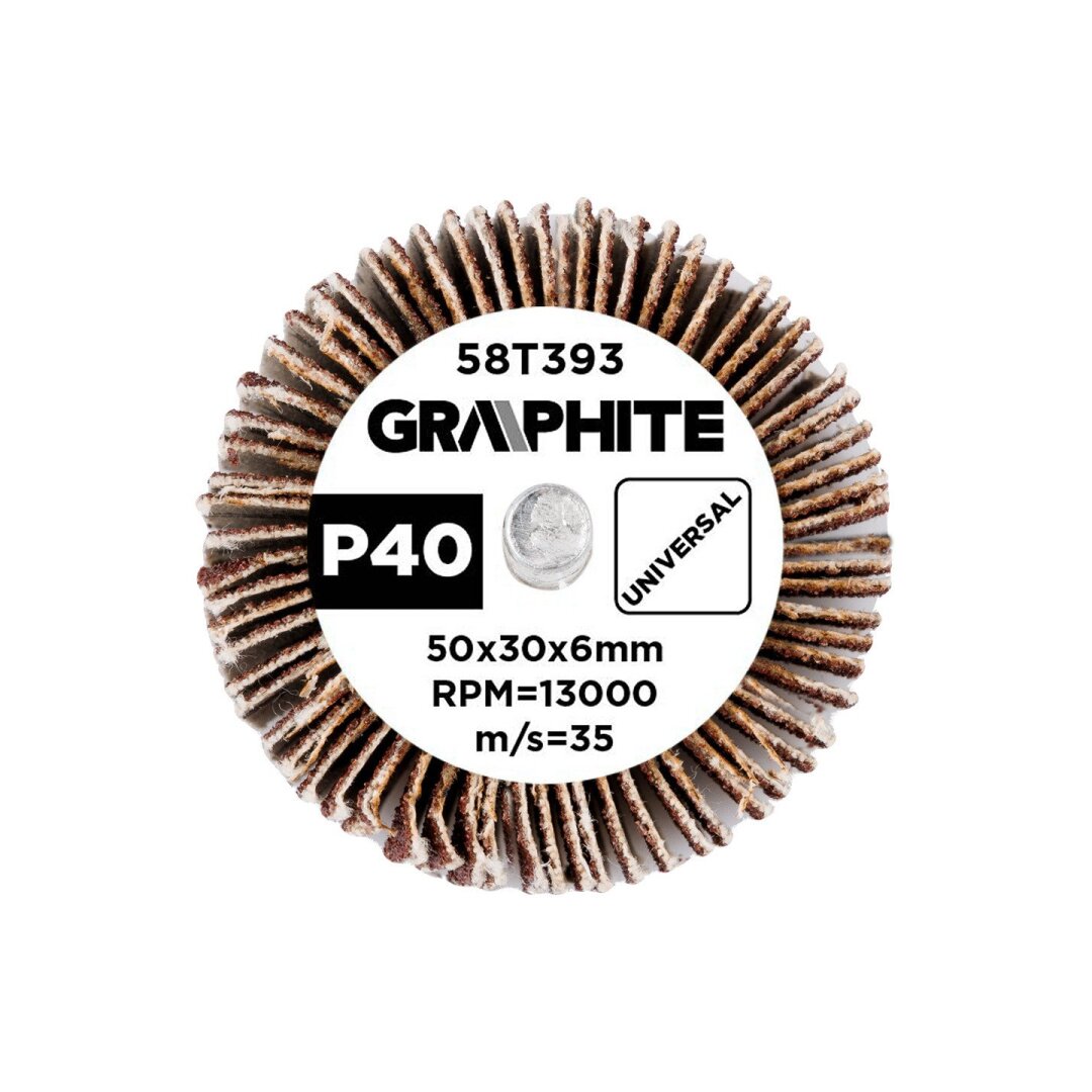 Šlifavimo popierius 50 x 30 x 6 mm, p40 2