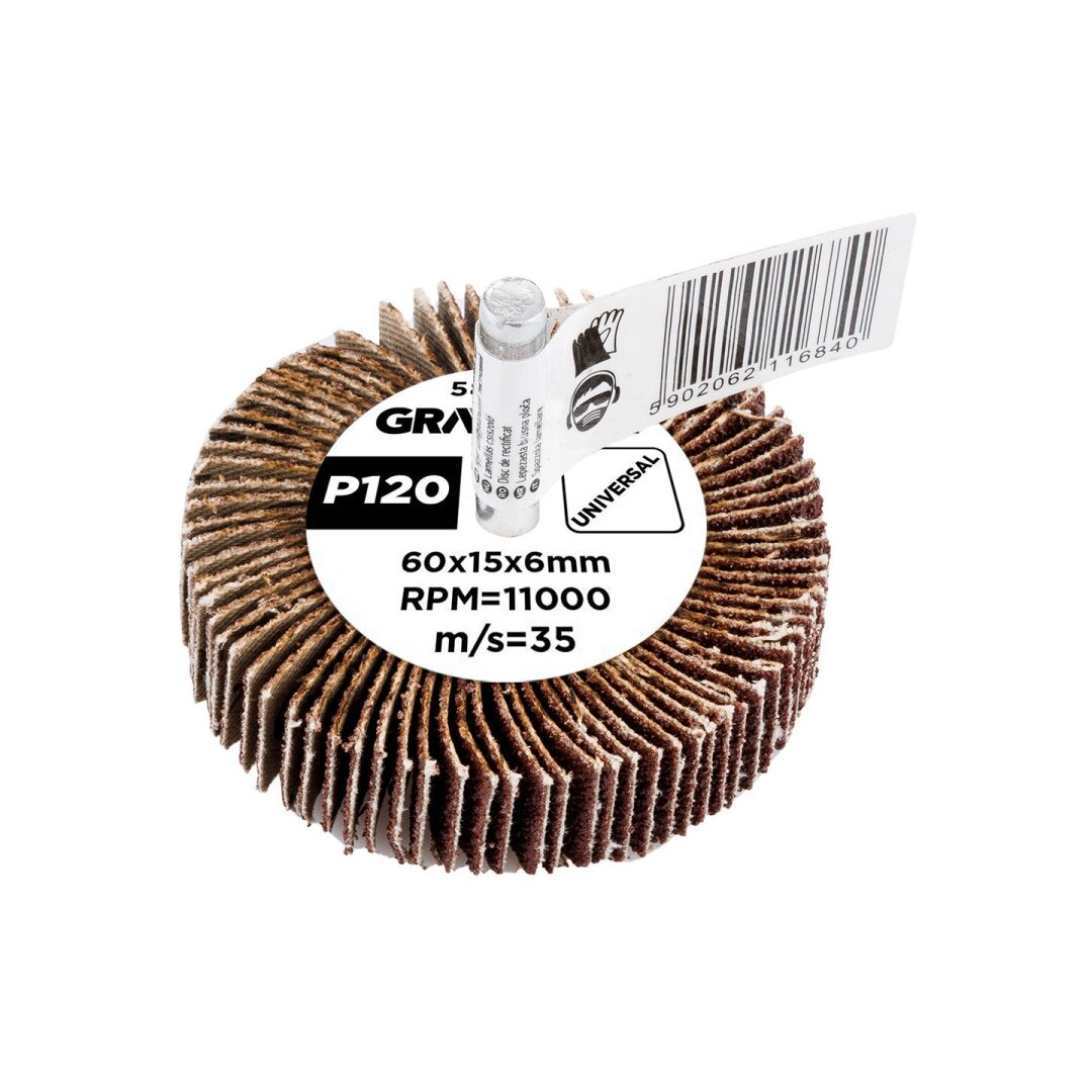 Šlifavimo popierius 60 x 15 x 6 mm, P120 1 Šlifavimo popierius 60 x 15 x 6 mm, P120 1