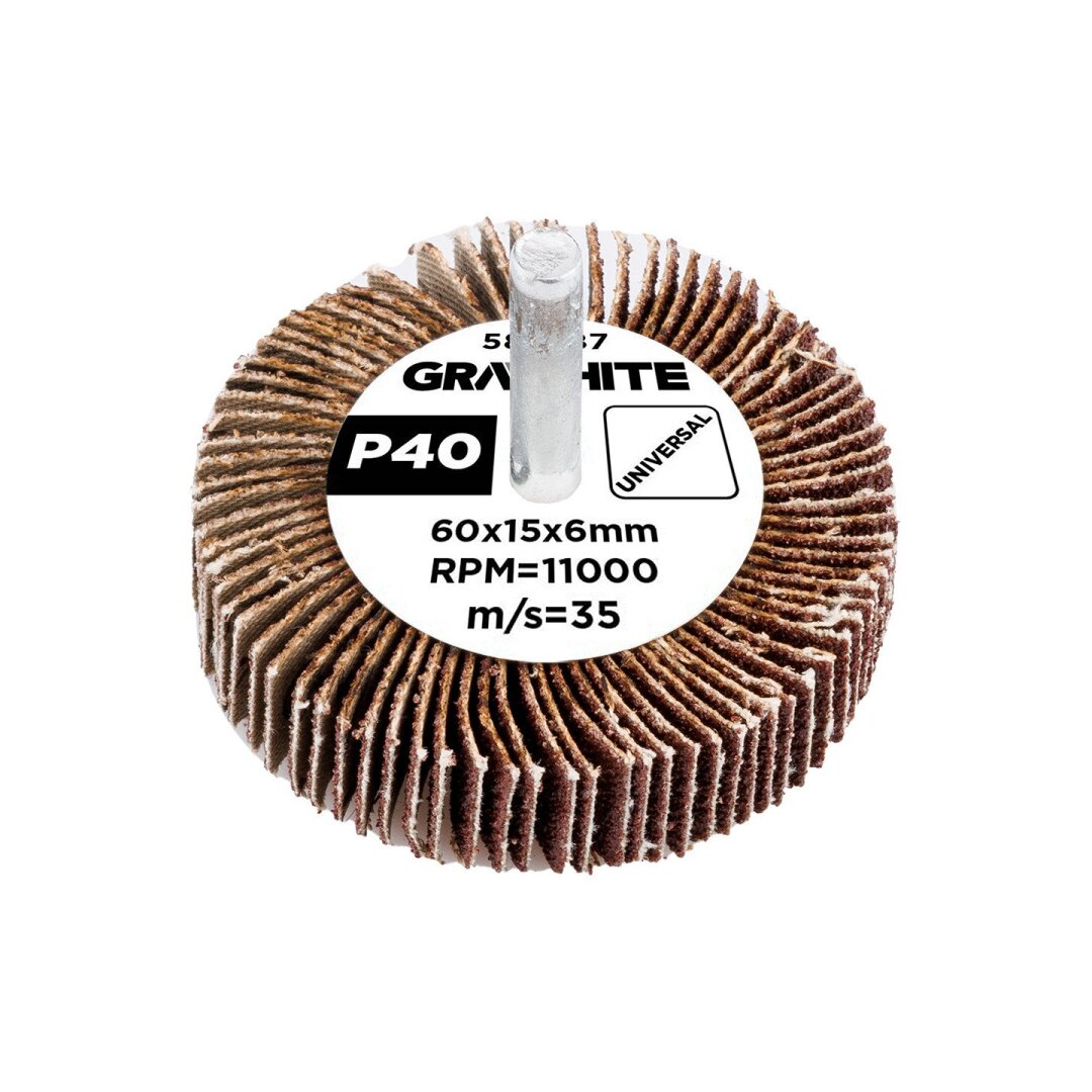 Šlifavimo popierius 60 x 15 x 6 mm, p40