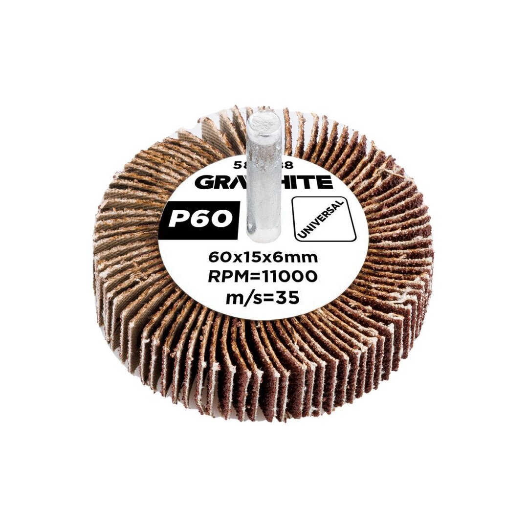 Šlifavimo popierius 60 x 15 x 6 mm, p60