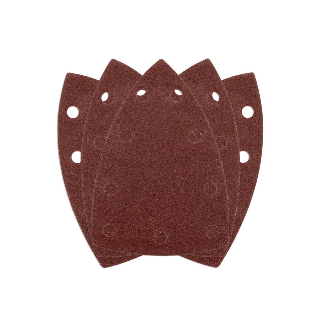 Šlifavimo popierius plienui 146 x 156 x 100 mm, p120, 5 vnt, su 9 skylėmis 04-623