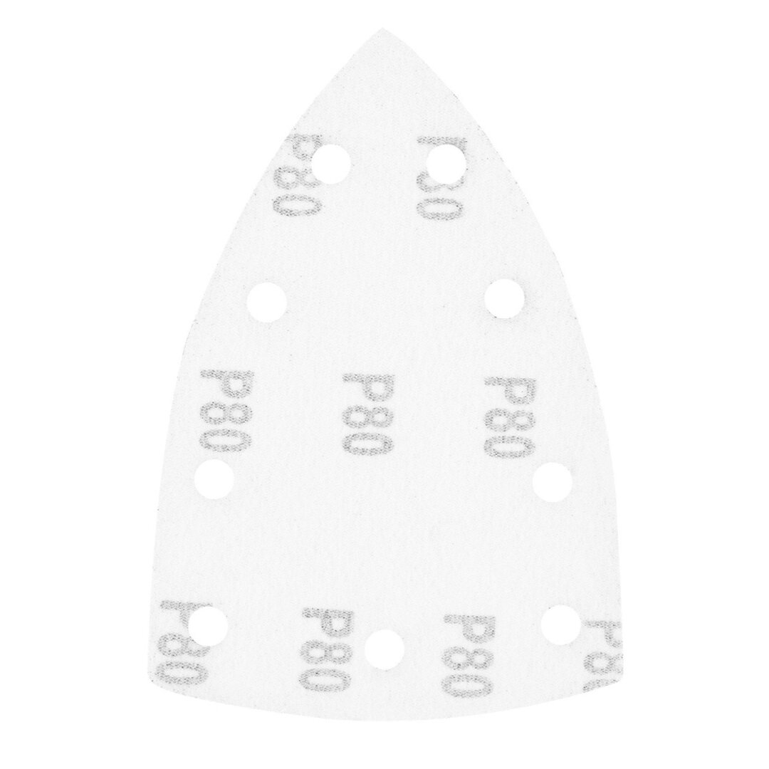 Šlifavimo popierius plienui 146 x 156 x 100 mm, p80, 5 vnt, su 9 skylėmis 04-623 3 Šlifavimo popierius plienui 146 x 156 x 100 mm, p80, 5 vnt, su 9 skylėmis 04-623 3