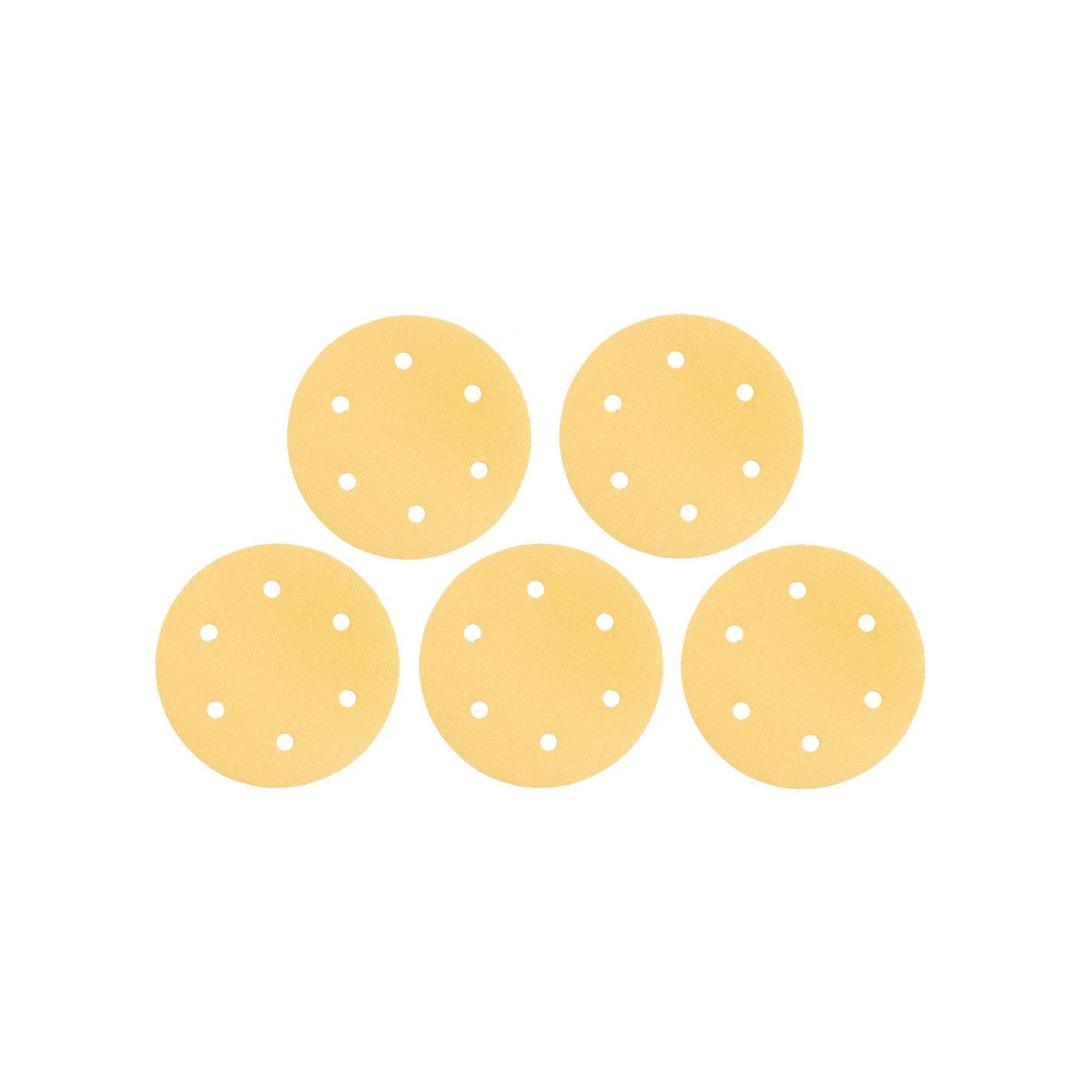 Šlifavimo popierius su lipduku 225 mm, K80, 5 vnt, su 6 skylutėmis šlifuokliui 59G264, 59G265 8 Šlifavimo popierius su lipduku 225 mm, K80, 5 vnt, su 6 skylutėmis šlifuokliui 59G264, 59G265 8