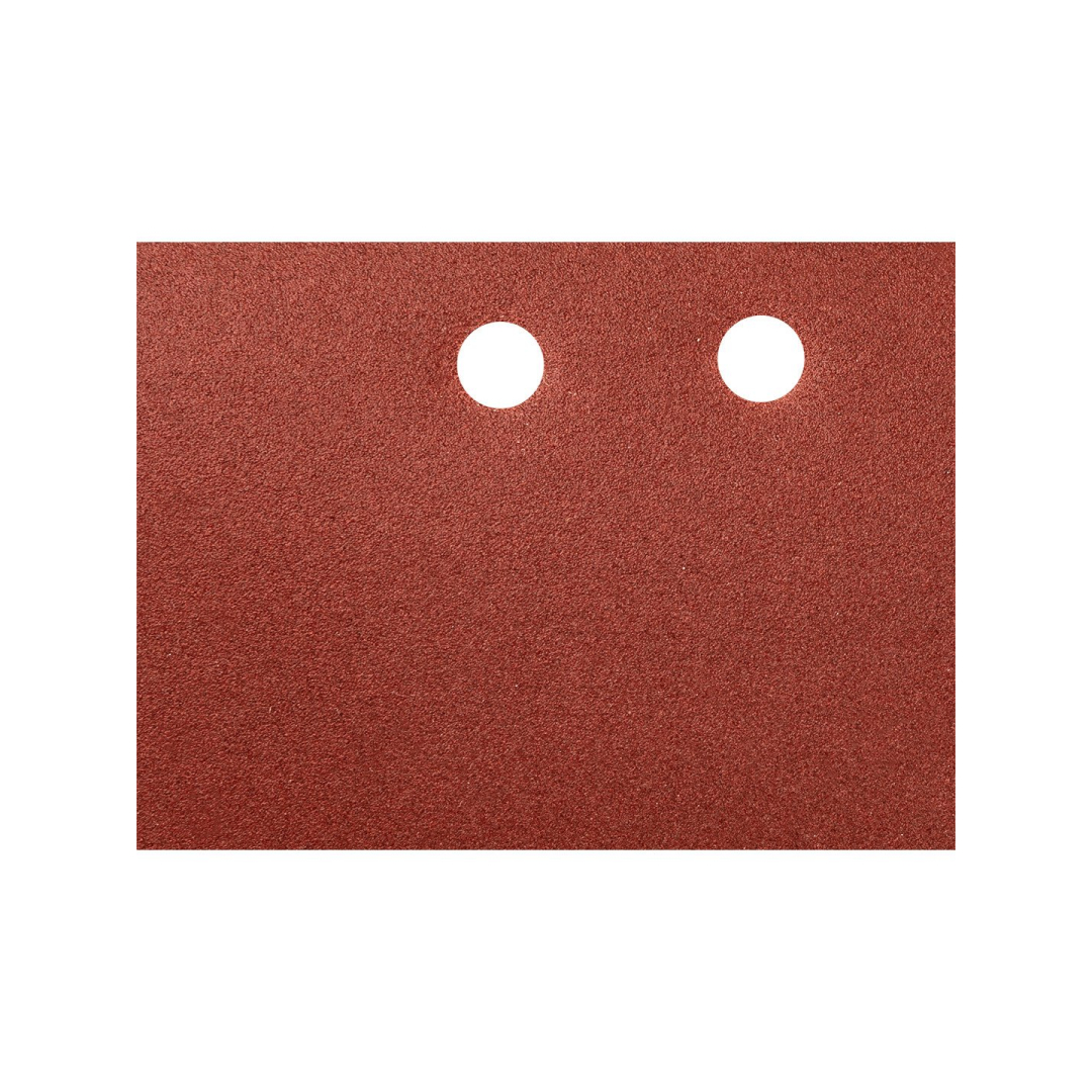 Šlifavimo popierius su „Velcro“ tvirtinimu 115 x 230 mm, K180, 5 vnt, su skylutėmis 4 Šlifavimo popierius su „Velcro“ tvirtinimu 115 x 230 mm, K180, 5 vnt, su skylutėmis 4