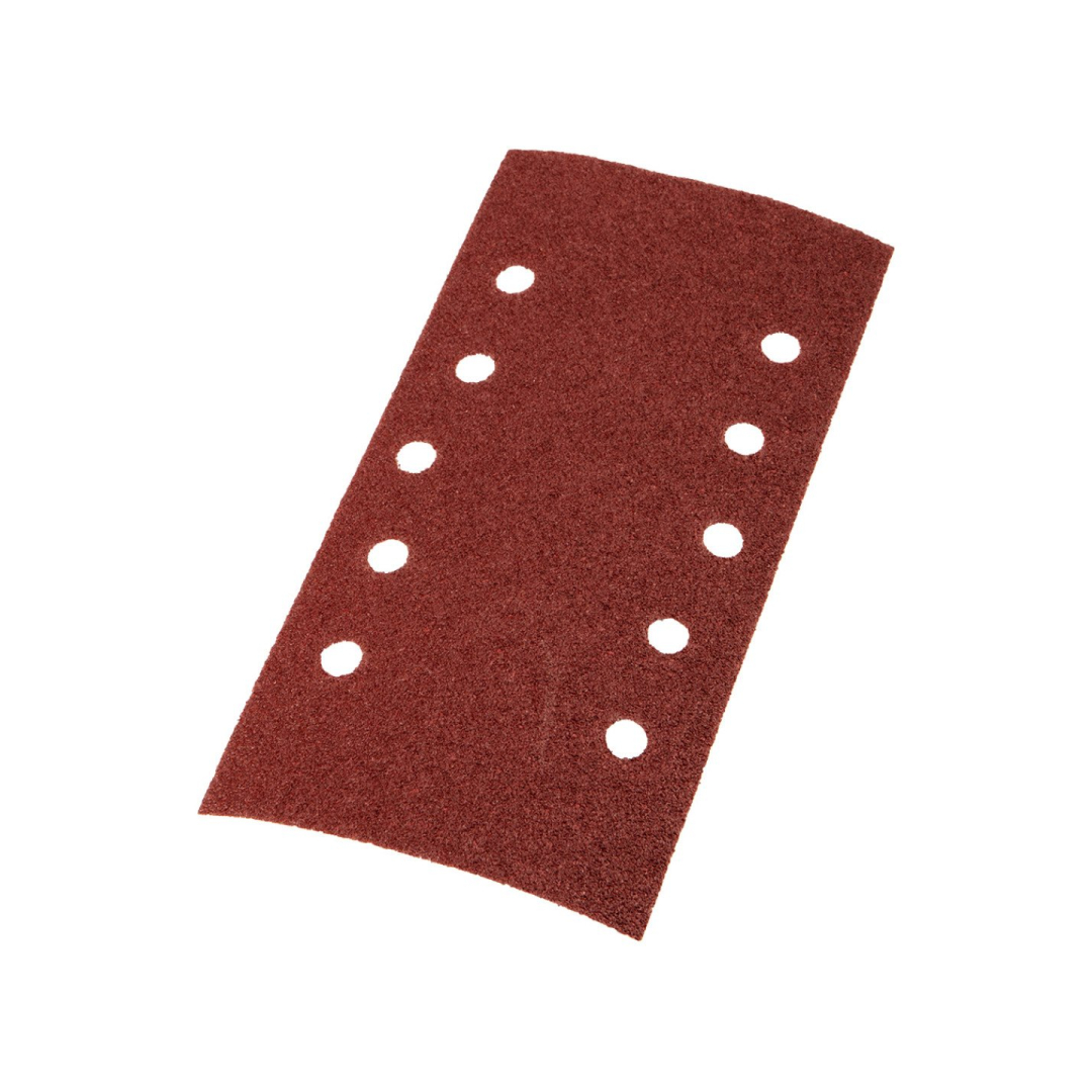 Šlifavimo popierius su „Velcro“ tvirtinimu 115 x 230 mm, K40, 5 vnt, su skylutėmis 7 Šlifavimo popierius su „Velcro“ tvirtinimu 115 x 230 mm, K40, 5 vnt, su skylutėmis 7