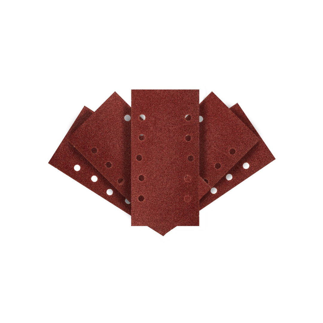 Šlifavimo popierius su „Velcro“ tvirtinimu 115 x 230 mm, K40, 5 vnt, su skylutėmis