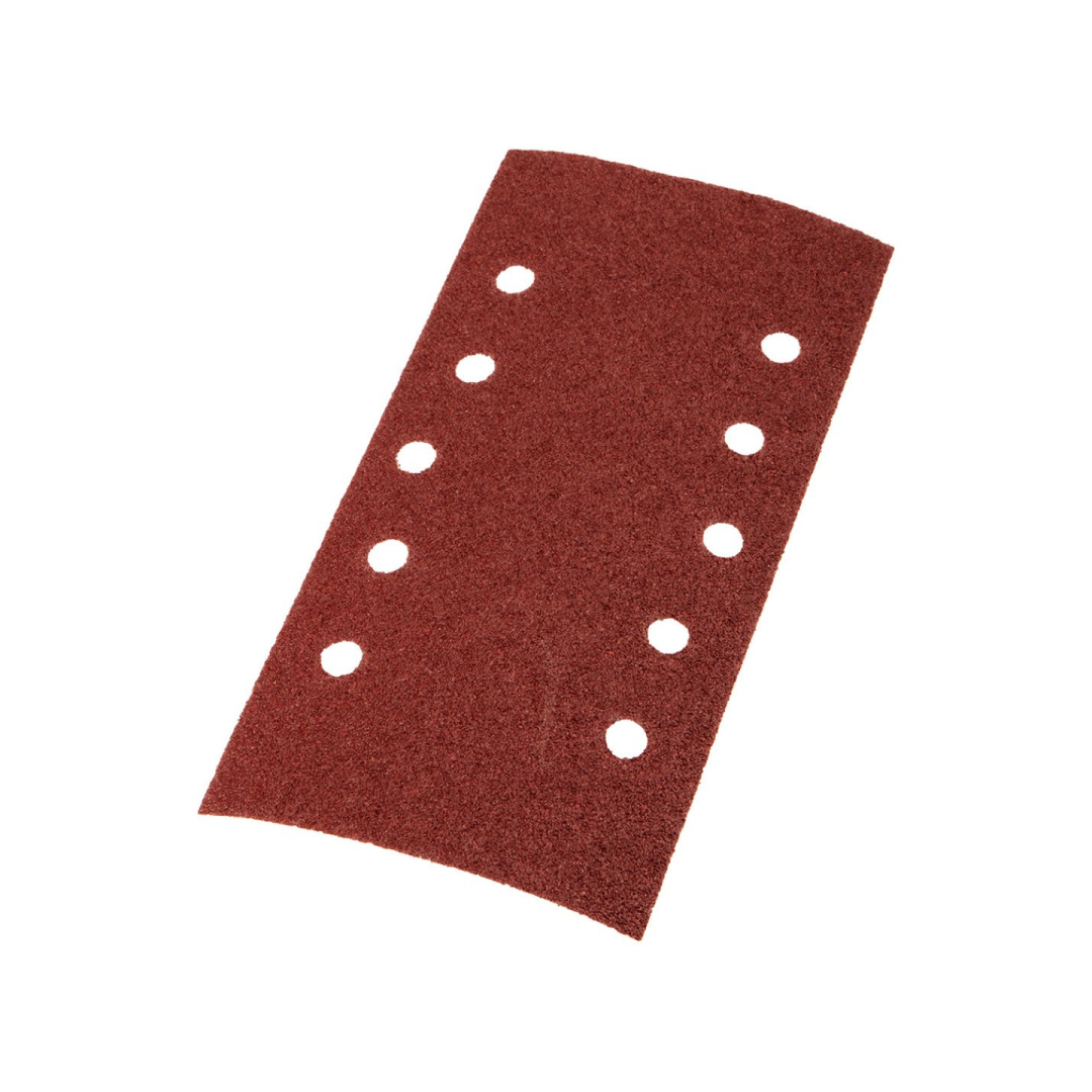 Šlifavimo popierius su „Velcro“ tvirtinimu 115 x 230 mm, K60, 5 vnt, su skylutėmis 6 Šlifavimo popierius su „Velcro“ tvirtinimu 115 x 230 mm, K60, 5 vnt, su skylutėmis 6