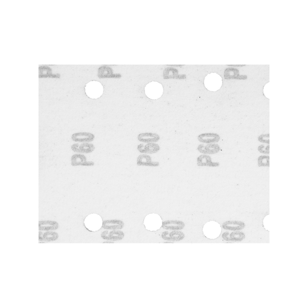 Šlifavimo popierius su „Velcro“ tvirtinimu 115 x 230 mm, K60, 5 vnt, su skylutėmis 7 Šlifavimo popierius su „Velcro“ tvirtinimu 115 x 230 mm, K60, 5 vnt, su skylutėmis 7