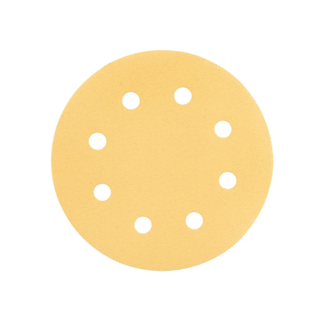 Šlifavimo popierius su „Velcro“ tvirtinimu 180 mm, K180, 5 vnt, su 8 skylutėmis šlifavimo mašinai 59G263 6 Šlifavimo popierius su „Velcro“ tvirtinimu 180 mm, K180, 5 vnt, su 8 skylutėmis šlifavimo mašinai 59G263 6