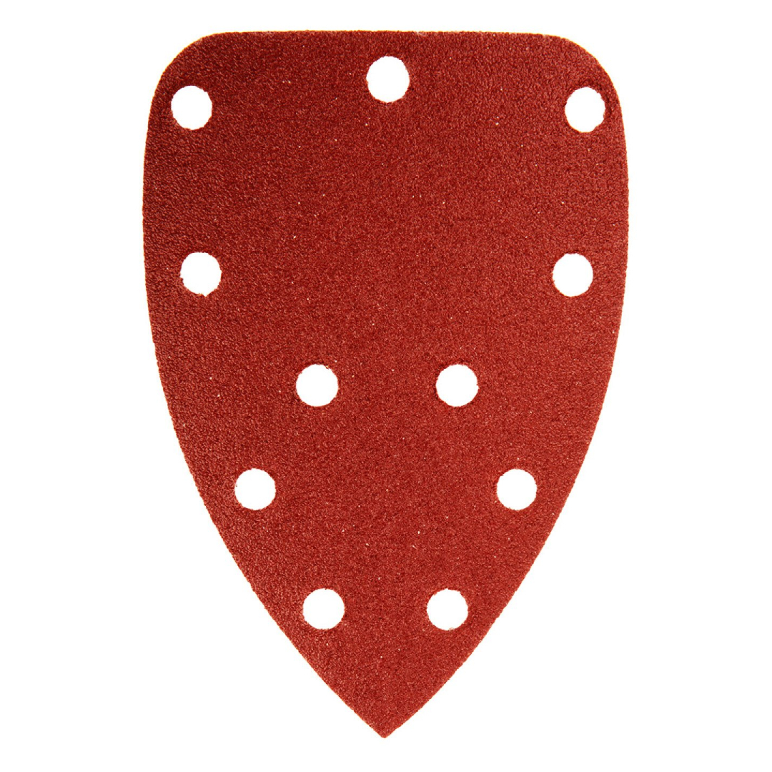 Šlifavimo popierius su „Velcro“ tvirtinimu delta 140 x 140 x 80 mm, K100, 5 vnt, su skylutėmis 3 Šlifavimo popierius su „Velcro“ tvirtinimu delta 140 x 140 x 80 mm, K100, 5 vnt, su skylutėmis 3