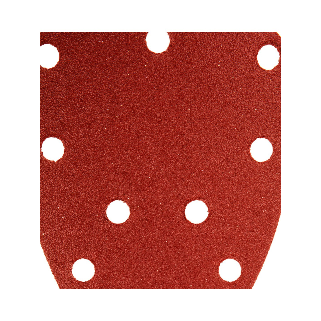 Šlifavimo popierius su „Velcro“ tvirtinimu delta 140 x 140 x 80 mm, K100, 5 vnt, su skylutėmis 4 Šlifavimo popierius su „Velcro“ tvirtinimu delta 140 x 140 x 80 mm, K100, 5 vnt, su skylutėmis 4