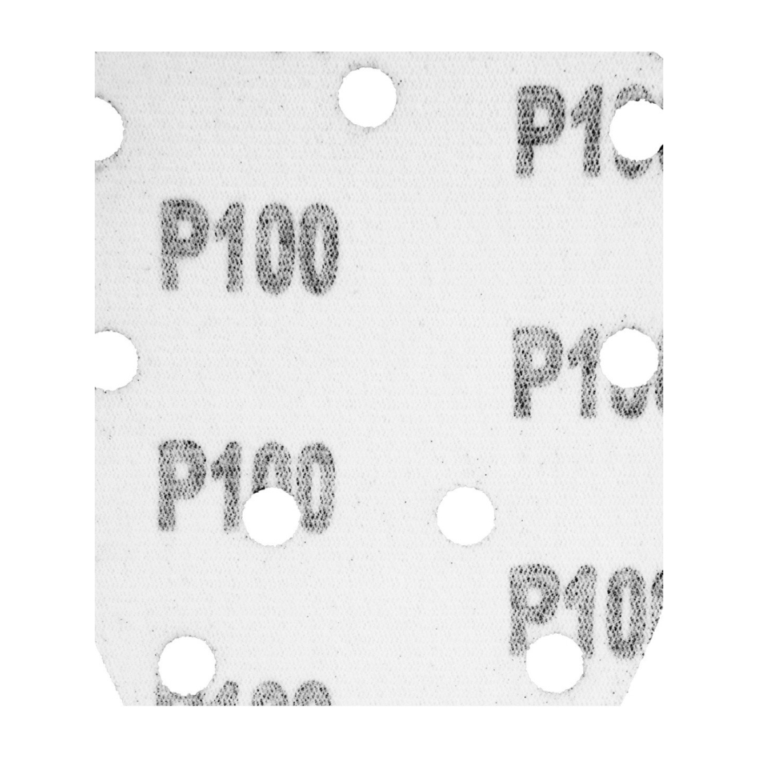 Šlifavimo popierius su „Velcro“ tvirtinimu delta 140 x 140 x 80 mm, K100, 5 vnt, su skylutėmis 7 Šlifavimo popierius su „Velcro“ tvirtinimu delta 140 x 140 x 80 mm, K100, 5 vnt, su skylutėmis 7