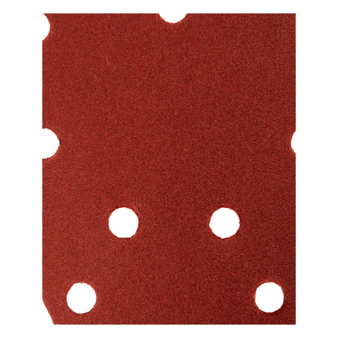 Šlifavimo popierius su „Velcro“ tvirtinimu delta 140 x 140 x 80 mm, K180, 5 vnt, su skylutėmis 4 Šlifavimo popierius su „Velcro“ tvirtinimu delta 140 x 140 x 80 mm, K180, 5 vnt, su skylutėmis 4