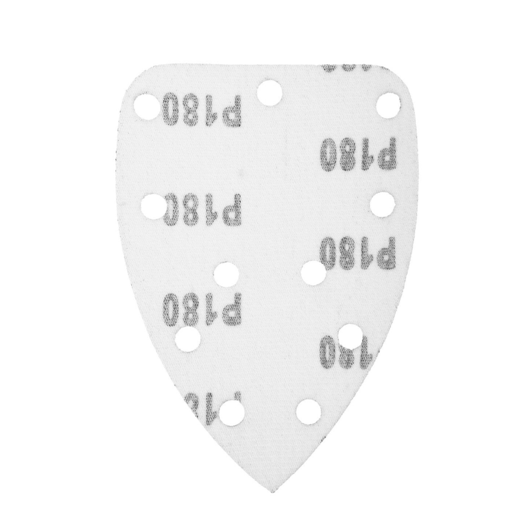 Šlifavimo popierius su „Velcro“ tvirtinimu delta 140 x 140 x 80 mm, K180, 5 vnt, su skylutėmis 5 Šlifavimo popierius su „Velcro“ tvirtinimu delta 140 x 140 x 80 mm, K180, 5 vnt, su skylutėmis 5