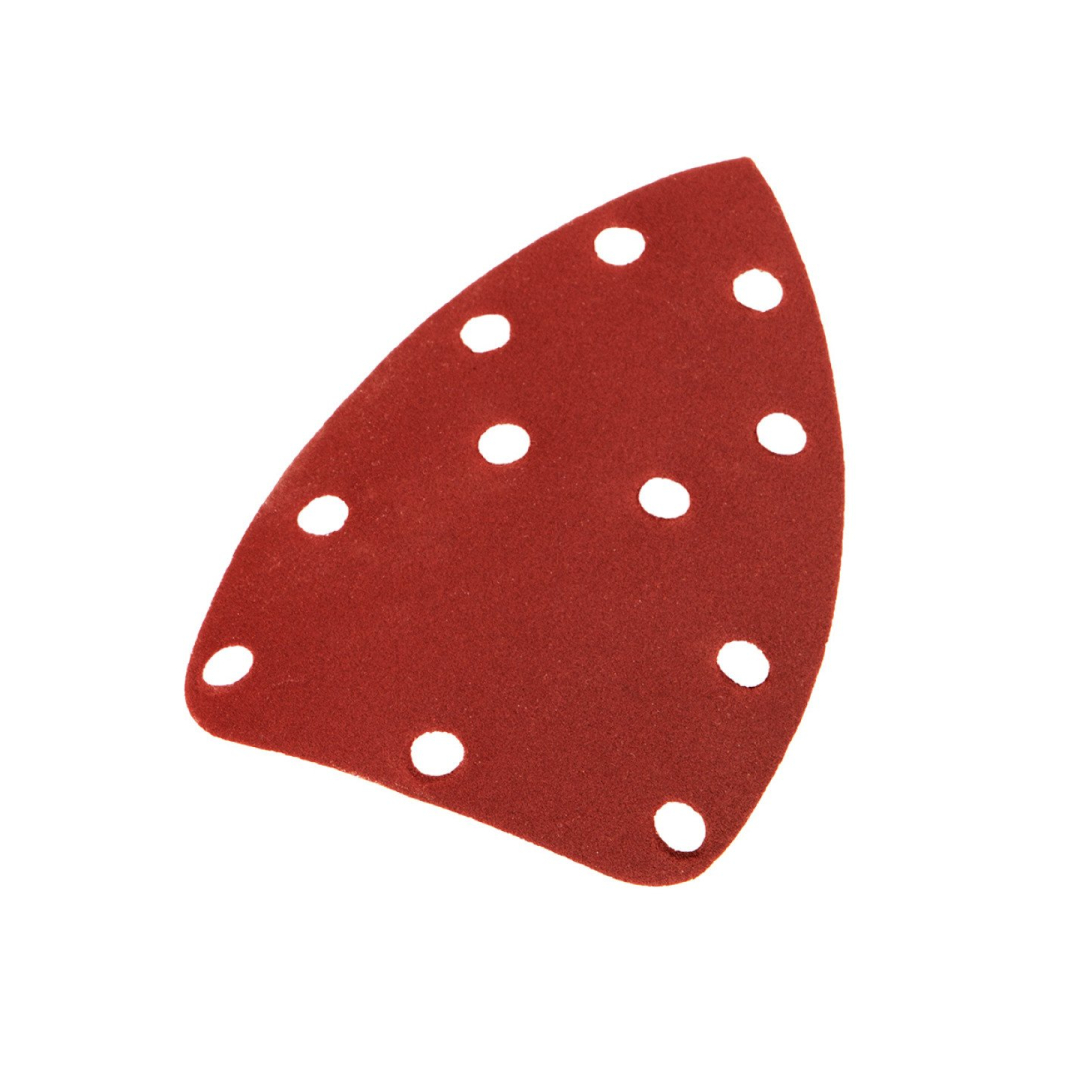 Šlifavimo popierius su „Velcro“ tvirtinimu delta 140 x 140 x 80 mm, K240, 5 vnt, su skylutėmis 6