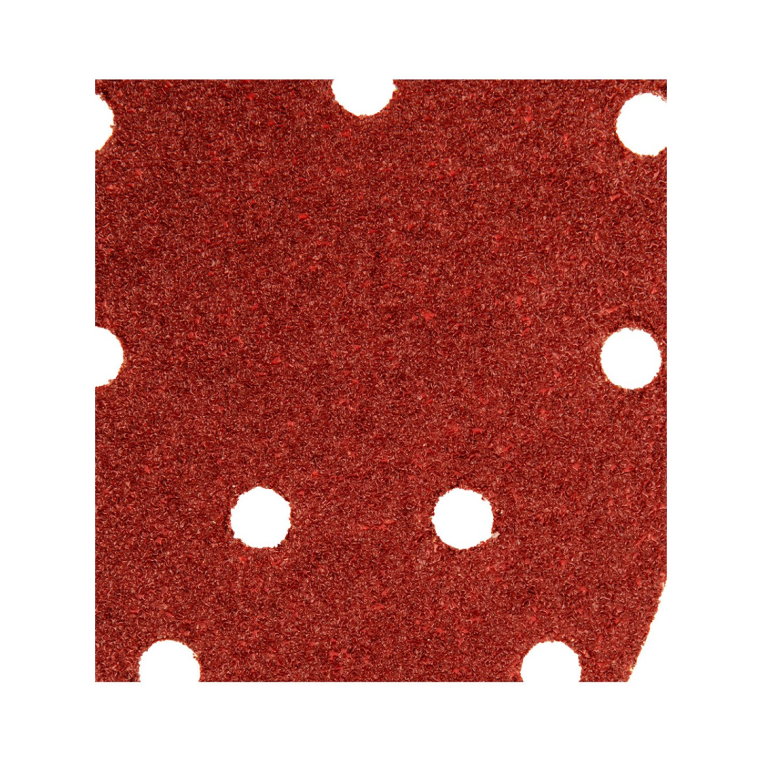 Šlifavimo popierius su „Velcro“ tvirtinimu delta 140 x 140 x 80 mm, K40, 5 vnt, su skylutėmis 4