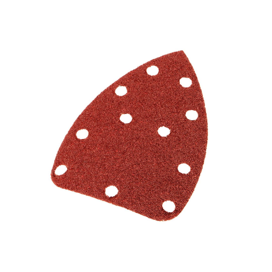 Šlifavimo popierius su „Velcro“ tvirtinimu delta 140 x 140 x 80 mm, K40, 5 vnt, su skylutėmis 6