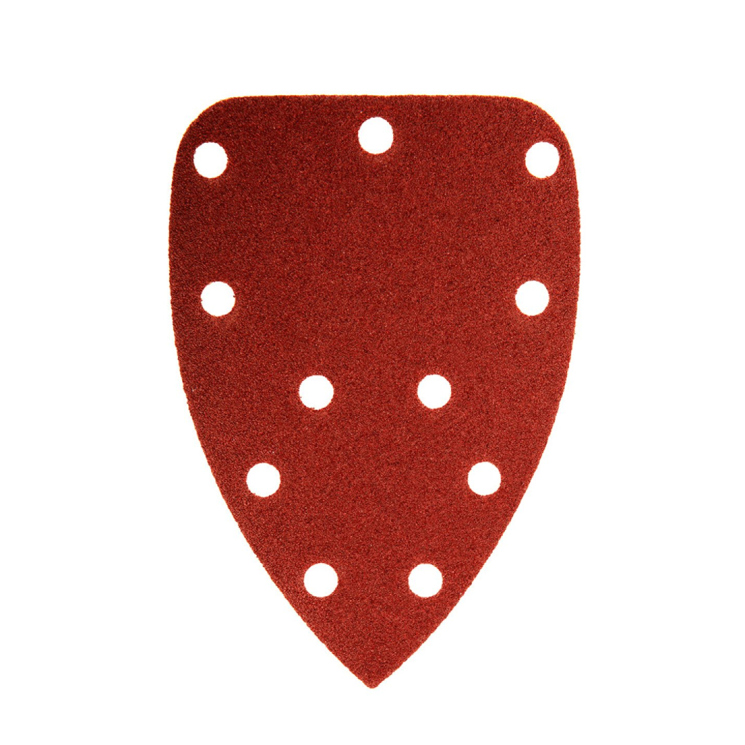 Šlifavimo popierius su „Velcro“ tvirtinimu delta 140 x 140 x 80 mm, K80, 5 vnt, su skylutėmis 3 Šlifavimo popierius su „Velcro“ tvirtinimu delta 140 x 140 x 80 mm, K80, 5 vnt, su skylutėmis 3