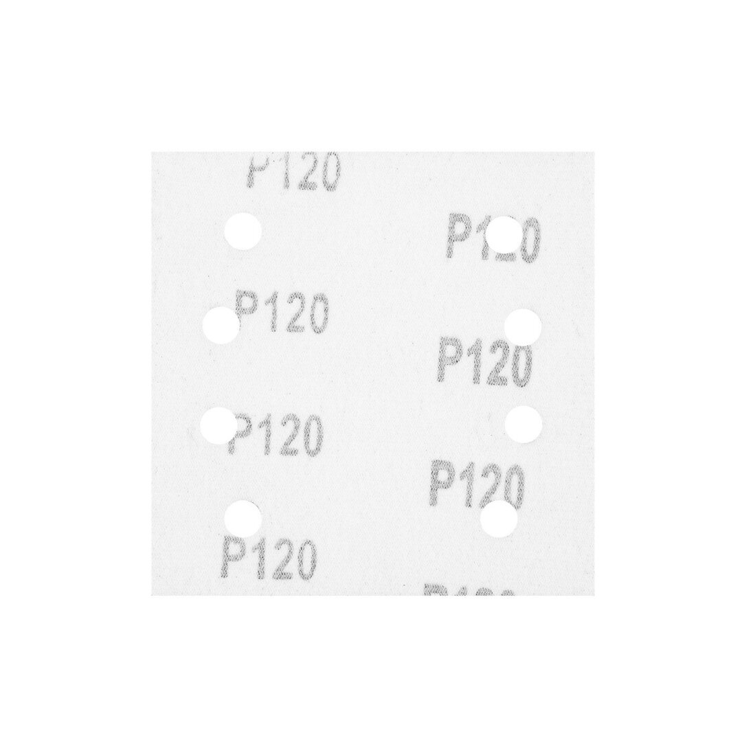 Šlifavimo popierius, „Velcro“ 113 x 113 mm, P120, 5 vnt. su 8 skylėmis 3