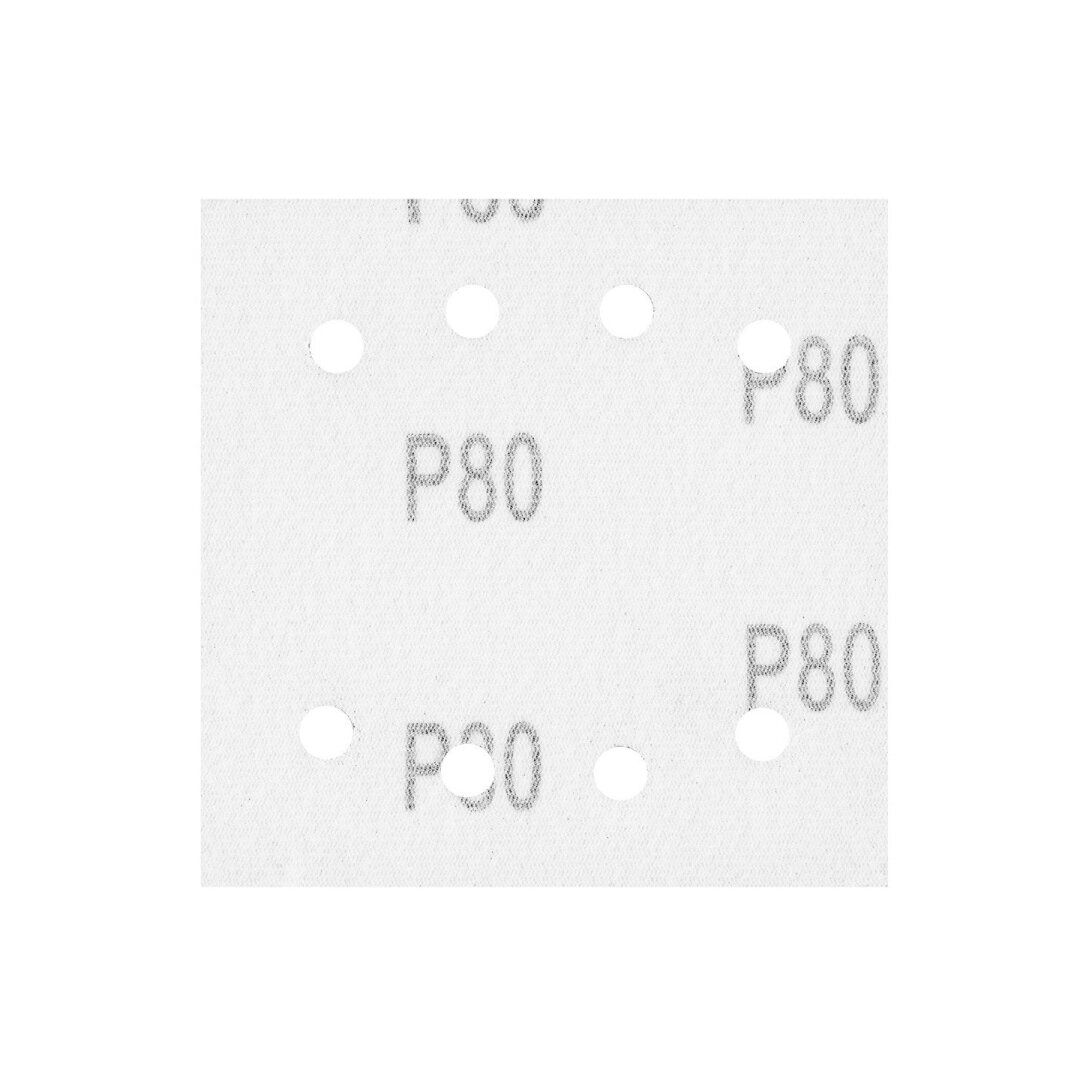 Šlifavimo popierius, „Velcro“ 113 x 113 mm, p80, 5 vnt. su 8 skylėmis 3