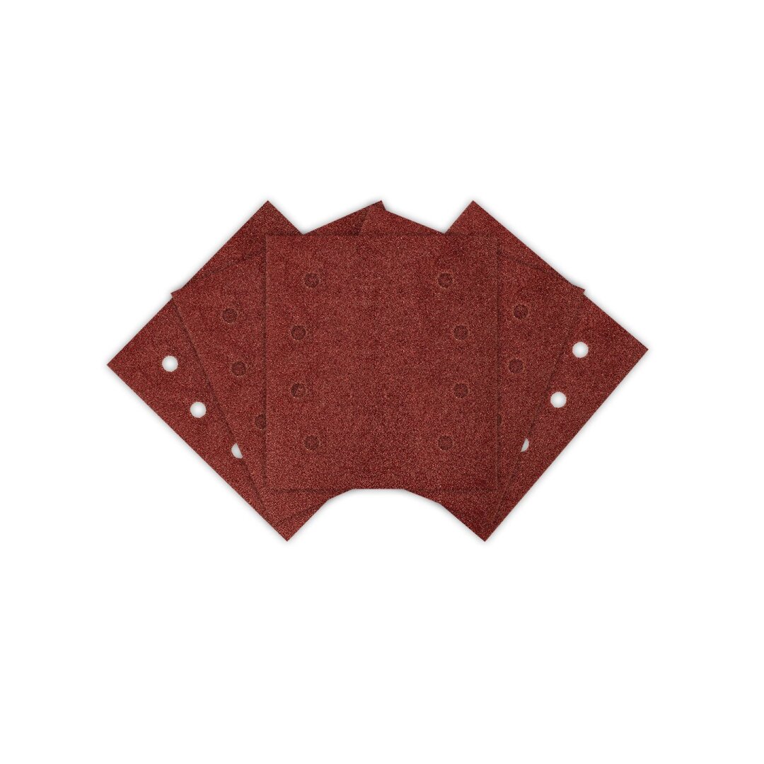 Šlifavimo popierius, „Velcro“ 113 x 113 mm, p80, 5 vnt. su 8 skylėmis Šlifavimo popierius, „Velcro“ 113 x 113 mm, p80, 5 vnt. su 8 skylėmis
