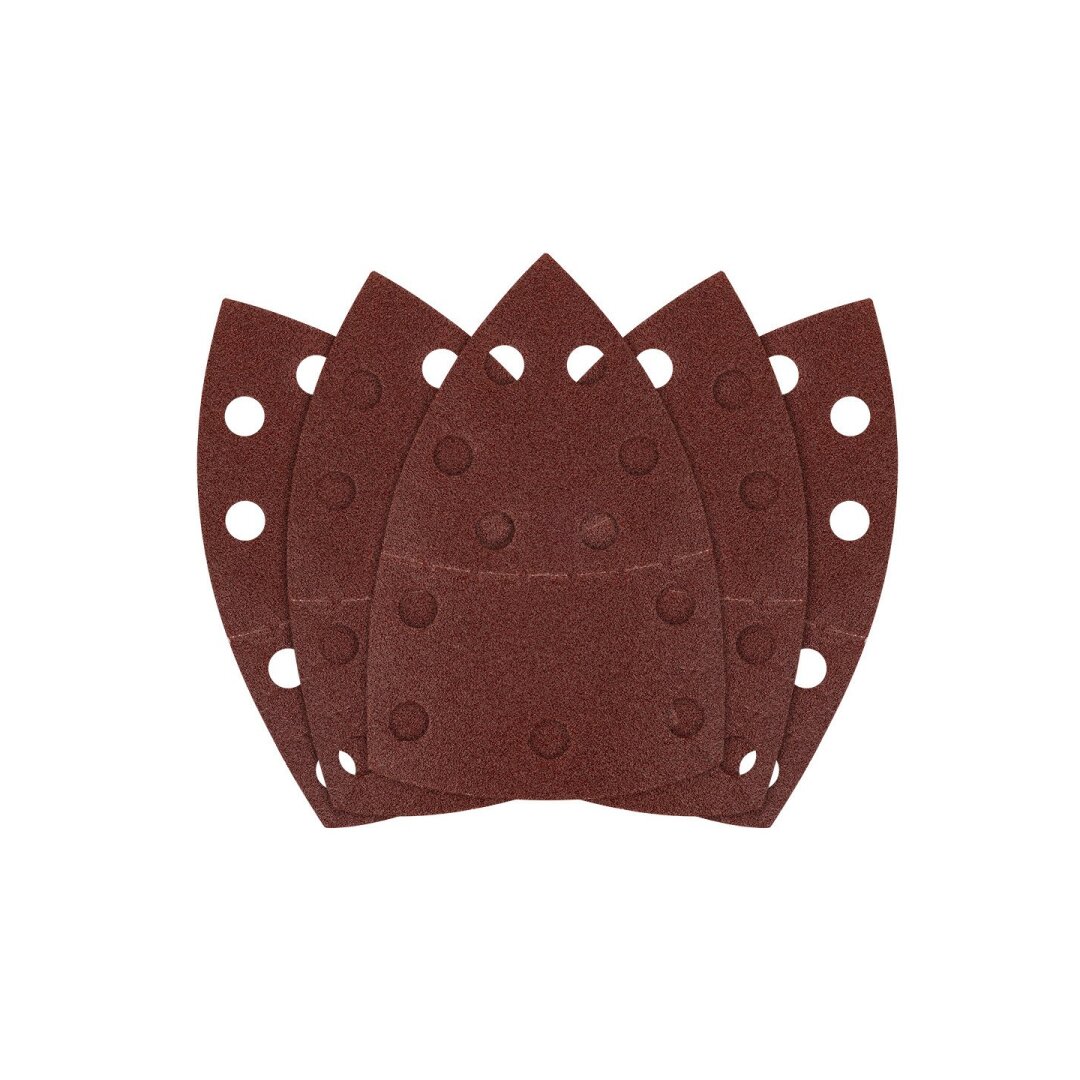 Šlifavimo popierius, „Velcro“, metalui 102 x 152 mm, P100, 5 vnt, su 11 skylių