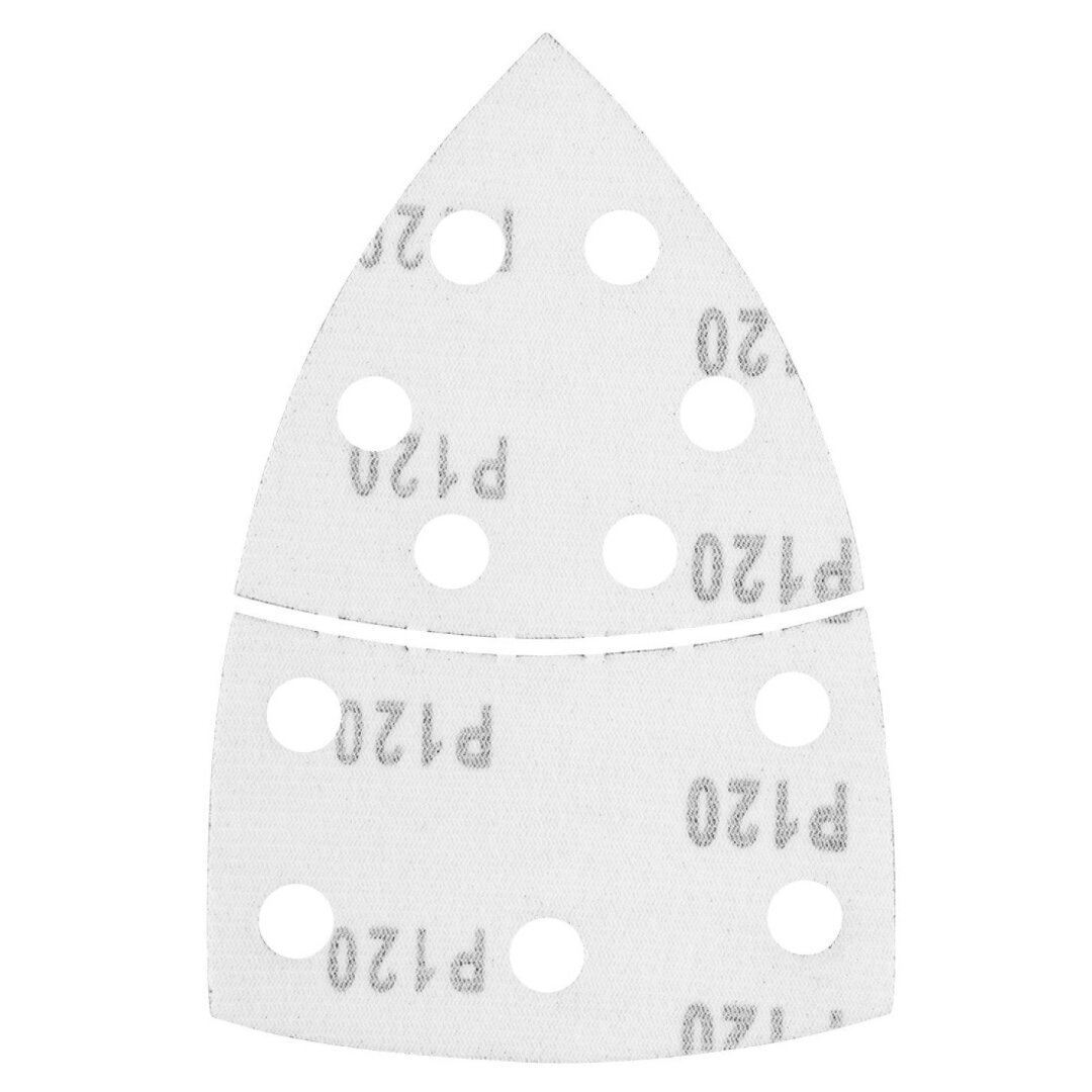 Šlifavimo popierius, „Velcro“, metalui 102 x 152 mm, P120, 5 vnt, su 11 skylių 6 Šlifavimo popierius, „Velcro“, metalui 102 x 152 mm, P120, 5 vnt, su 11 skylių 6