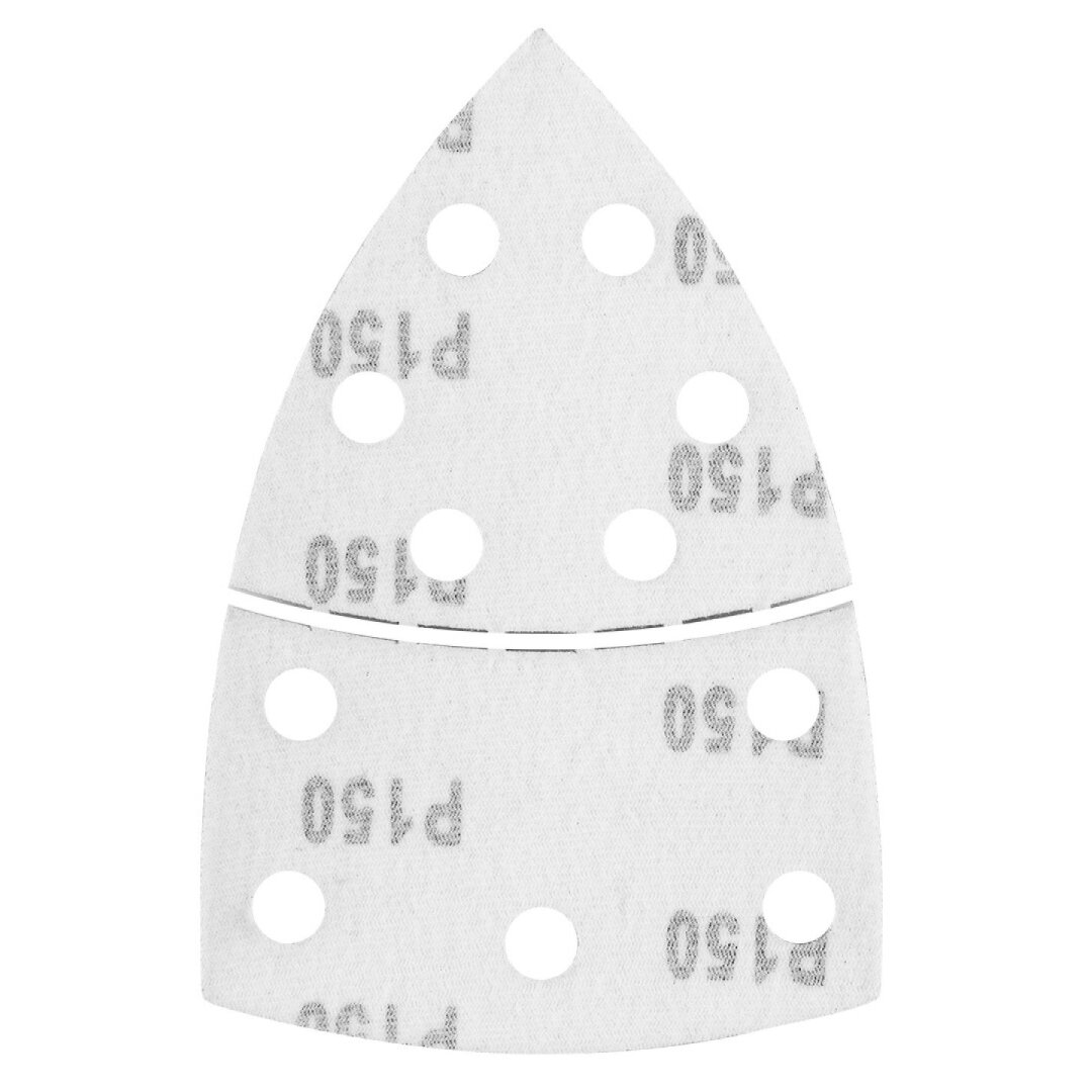 Šlifavimo popierius, „Velcro“, metalui 102 x 152 mm, P150, 5 vnt, su 11 skylių 6 Šlifavimo popierius, „Velcro“, metalui 102 x 152 mm, P150, 5 vnt, su 11 skylių 6
