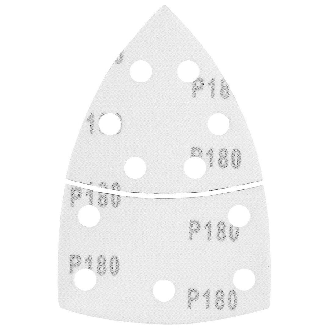 Šlifavimo popierius, „Velcro“, metalui 102 x 152 mm, p180, 5 vnt, su 11 skylių 6