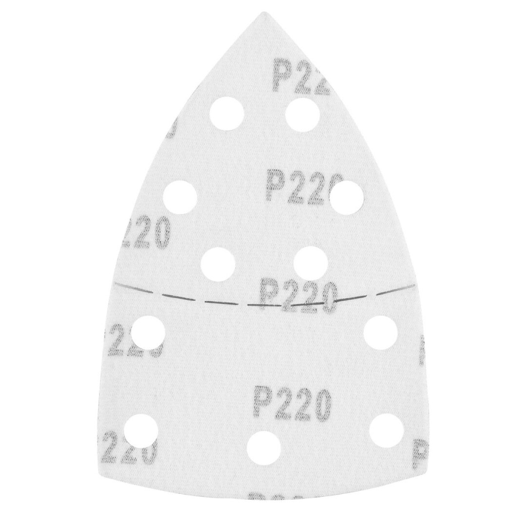 Šlifavimo popierius, „Velcro“, metalui 102 x 152 mm, p220, 5 vnt, su 11 skylių 2 Šlifavimo popierius, „Velcro“, metalui 102 x 152 mm, p220, 5 vnt, su 11 skylių 2