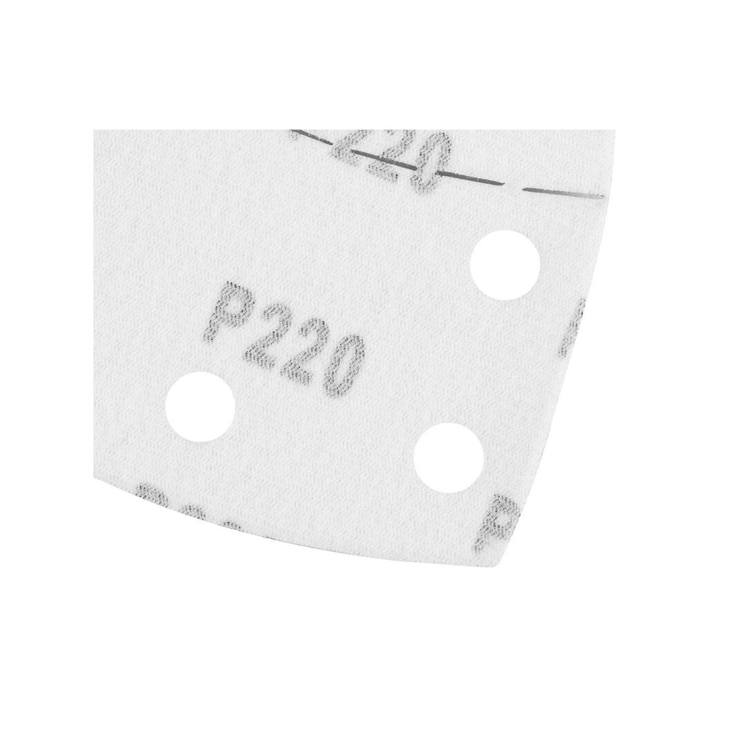 Šlifavimo popierius, „Velcro“, metalui 102 x 152 mm, p220, 5 vnt, su 11 skylių 4 Šlifavimo popierius, „Velcro“, metalui 102 x 152 mm, p220, 5 vnt, su 11 skylių 4