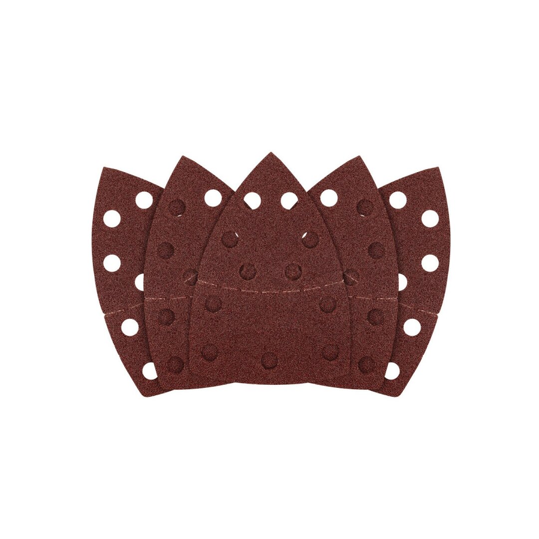 Šlifavimo popierius, „Velcro“, metalui 102 x 152 mm, p60, 5 vnt, su 11 skylių Šlifavimo popierius, „Velcro“, metalui 102 x 152 mm, p60, 5 vnt, su 11 skylių