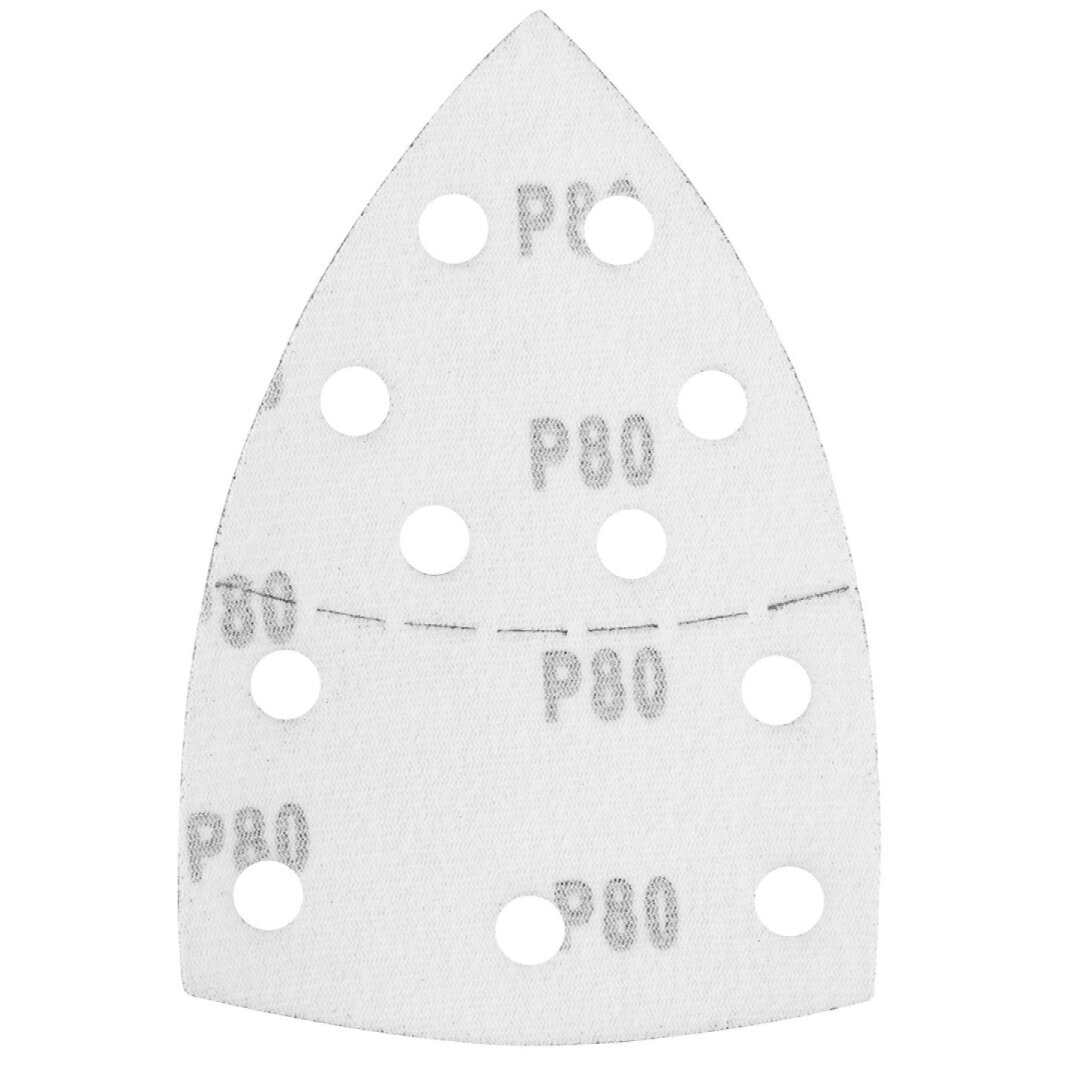 Šlifavimo popierius, „Velcro“, metalui 102 x 152 mm, p80, 5 vnt, su 11 skylių 2