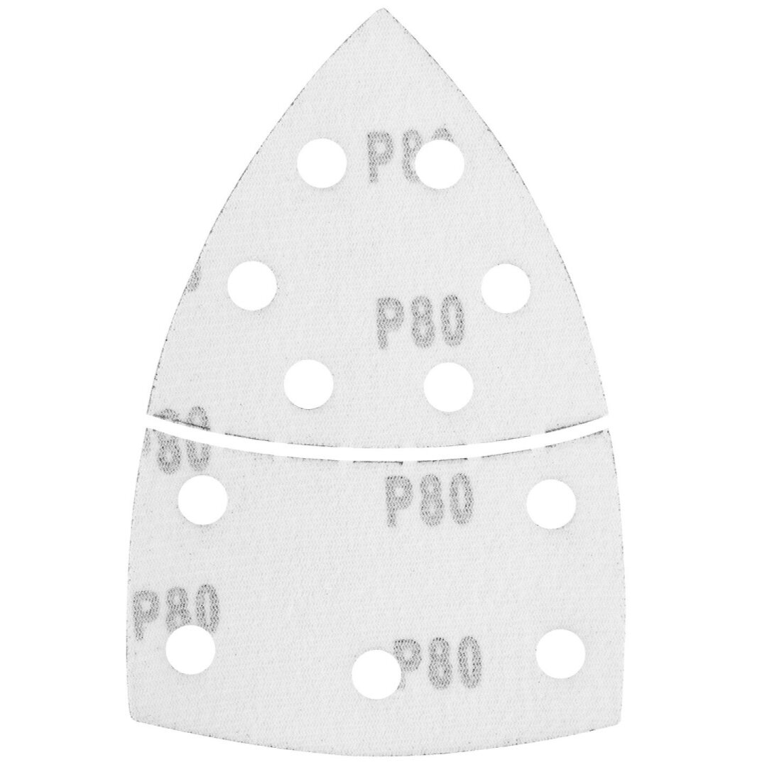 Šlifavimo popierius, „Velcro“, metalui 102 x 152 mm, p80, 5 vnt, su 11 skylių 6