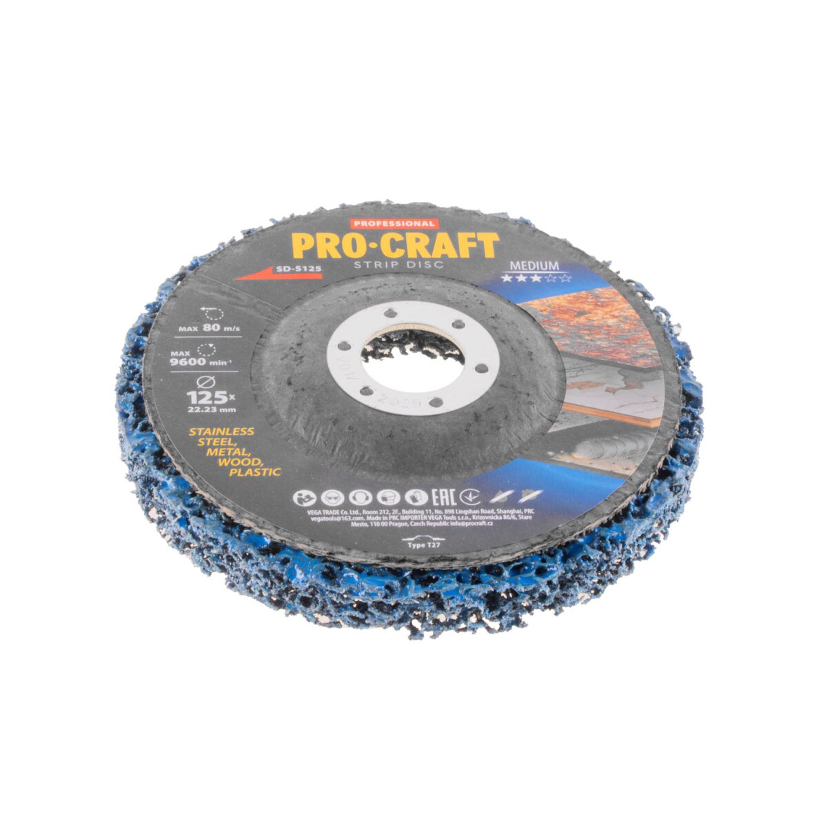 Šlifavimo diskas „ProCraft SD-S125” Clean & Strip 2 Šlifavimo diskas „ProCraft SD-S125” Clean & Strip 2