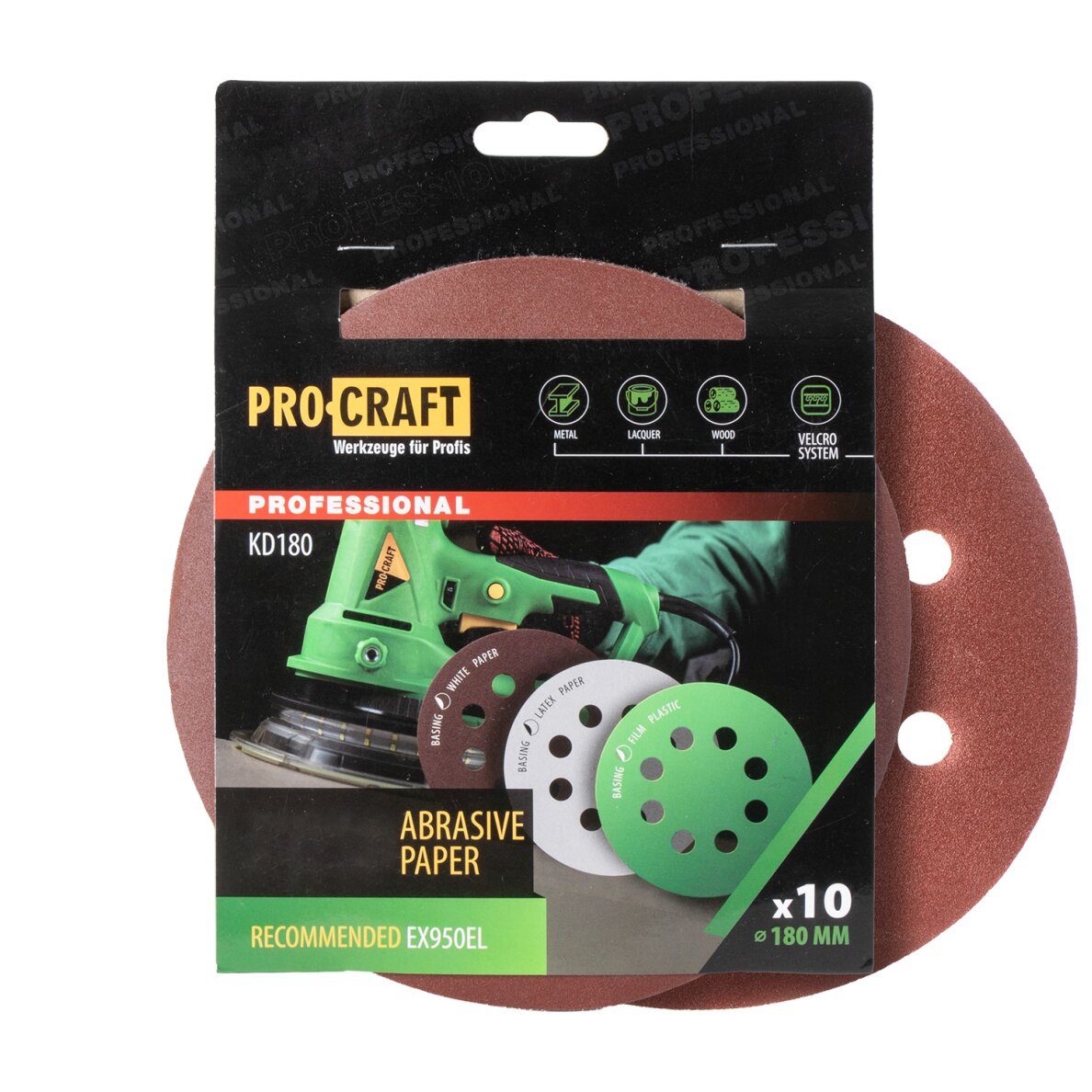 Šlifavimo popierius (10 vnt.) „ProCraft KD180.60” Šlifavimo popierius (10 vnt.) „ProCraft KD180.60”