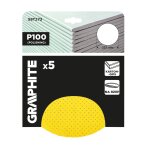 Šlifavimo diskai, perforuoti, „Velcro“, pritvirtinti su 225 mm skylėmis, P100, 5 vnt.
