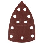 Šlifavimo popierius, „Velcro“, metalui 102 x 152 mm, P100, 5 vnt, su 11 skylių