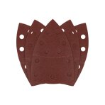 Šlifavimo popierius, „Velcro“, metalui 102 x 152 mm, P120, 5 vnt, su 11 skylių