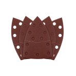 Šlifavimo popierius, „Velcro“, metalui 102 x 152 mm, P150, 5 vnt, su 11 skylių