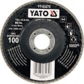 Šlifavimo diskas lapelinis, plokščias, Yato P40, 125X22,2mm