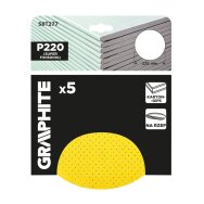 Šlifavimo diskai, perforuoti, „Velcro“, pritvirtinti su 225 mm skylėmis, P220, 5 vnt.