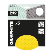 Šlifavimo diskai, perforuoti, „Velcro“, užpildyti skylėmis 225 mm, p40, 5 vnt.