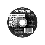 Šlifavimo diskas, aliuminio oksidas metalui 125 x 6,0 x 22,2 mm, 27 A24-R-BF, išgaubtas