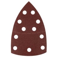 Šlifavimo popierius, „Velcro“, metalui 102 x 152 mm, P100, 5 vnt, su 11 skylių